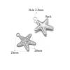 5pcs Gold Starfish Shell Charms for DIY Jewelry Accessories Stainless Steel Necklace Pendant Bracelets Findings Earrings Making
