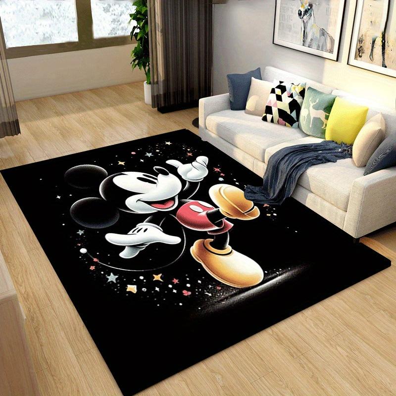 1pc Mickey Pattern Area Rug Soft Flannel Floor Mat for Living Room,Office,Bedroom and Carpet