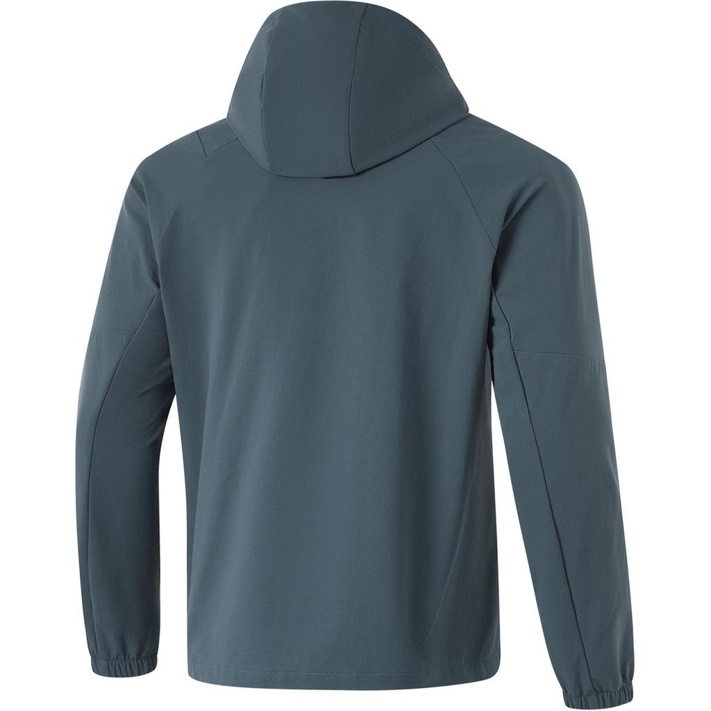 Li Ning Sports Lifestyle Series Water-Resistant Solid Color Logo Hooded Windbreaker Men Outerwear Dark-Blue AFDU525-3