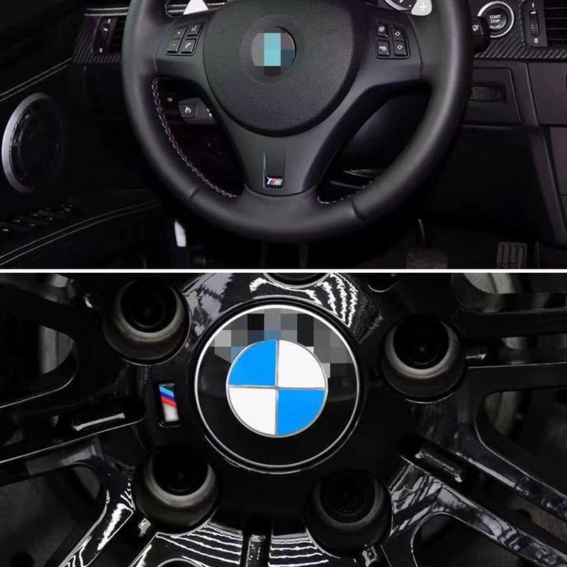 Для всех BMW E46 E39 E38 E90 E60 E36 F30 F20 X1 X3 X5 Колпачки ступицы рулевого колеса с логотипом M Центральная эмблема Наклейка Наклейка для самостоятельной установки