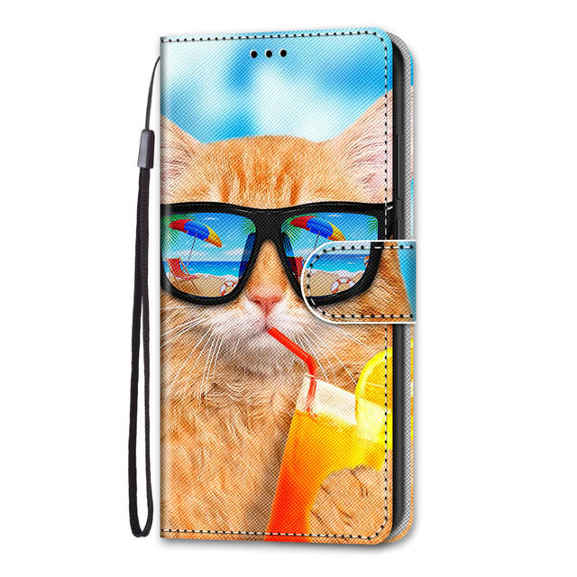 Модный кожаный флип-чехол для Samsung Galaxy S22 Plus Ultra S10 S10e E, персонализированный расписной кошелек, держатель для карт, подставка, обложка для книги