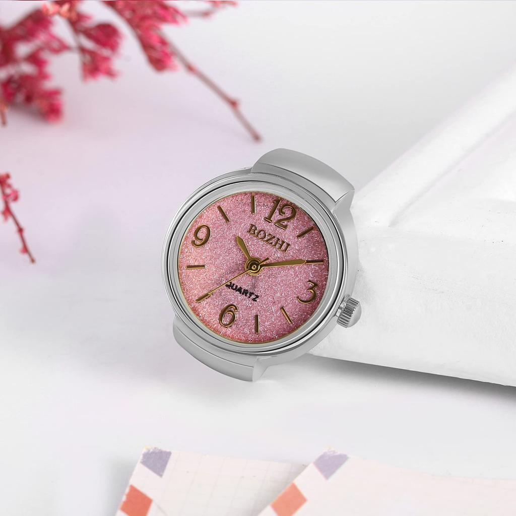 Часы JEWELRYWE, кольцо, аналоговый циферблат, стильные часы-кольца, водонепроницаемые, свободный размер, женские, белые, дневные, декоративные, подарок