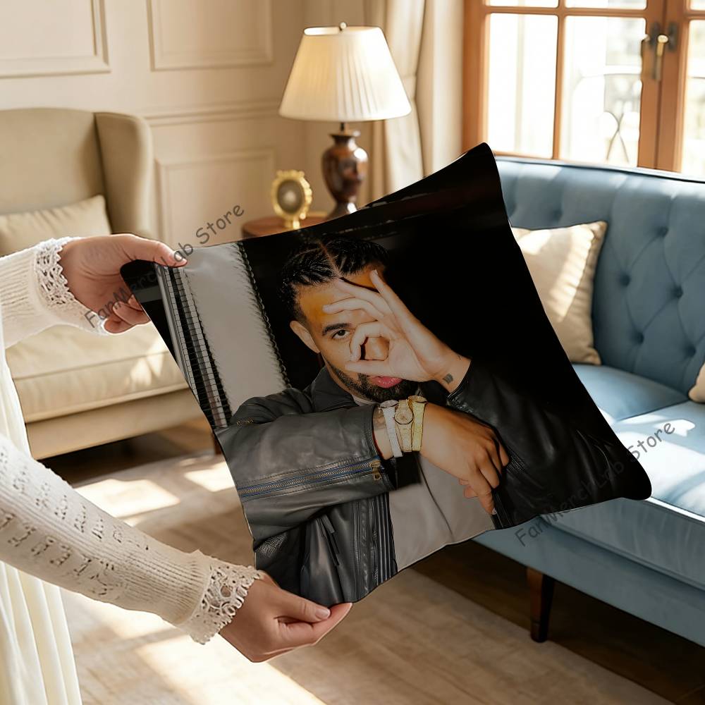 Rapper DDrake Pillowcase Pillowslip Cushion Plush Boys Girls Cartoon Anime Kawaii Decoration Kids Birthday Cute Gifts