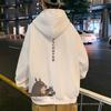 Plus Size Cartoon Couple Sweatshirt - Japanese Trendy Sports Hoodie for Men, Autumn/Winter