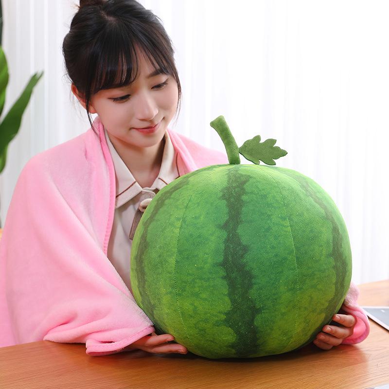 Милая имитация арбуза, подушка для бросания, плюшевая игрушка, большая кукла-арбуз, подвеска для сумки для девочек, брелок, тряпичная кукла