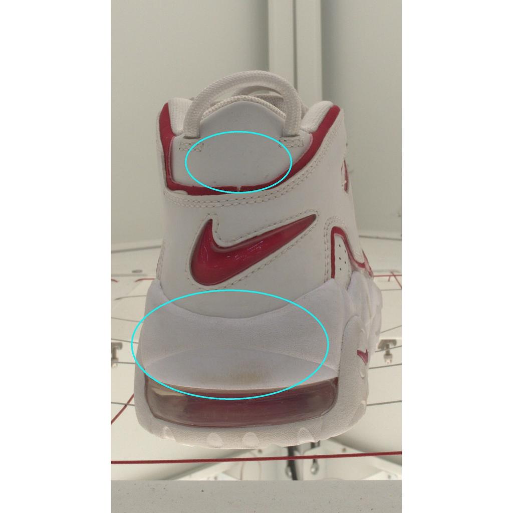 Pre-owned NikeAir More Uptempo White Varsity Red Outline GS 2021 DJ5988-100-P26095663978360