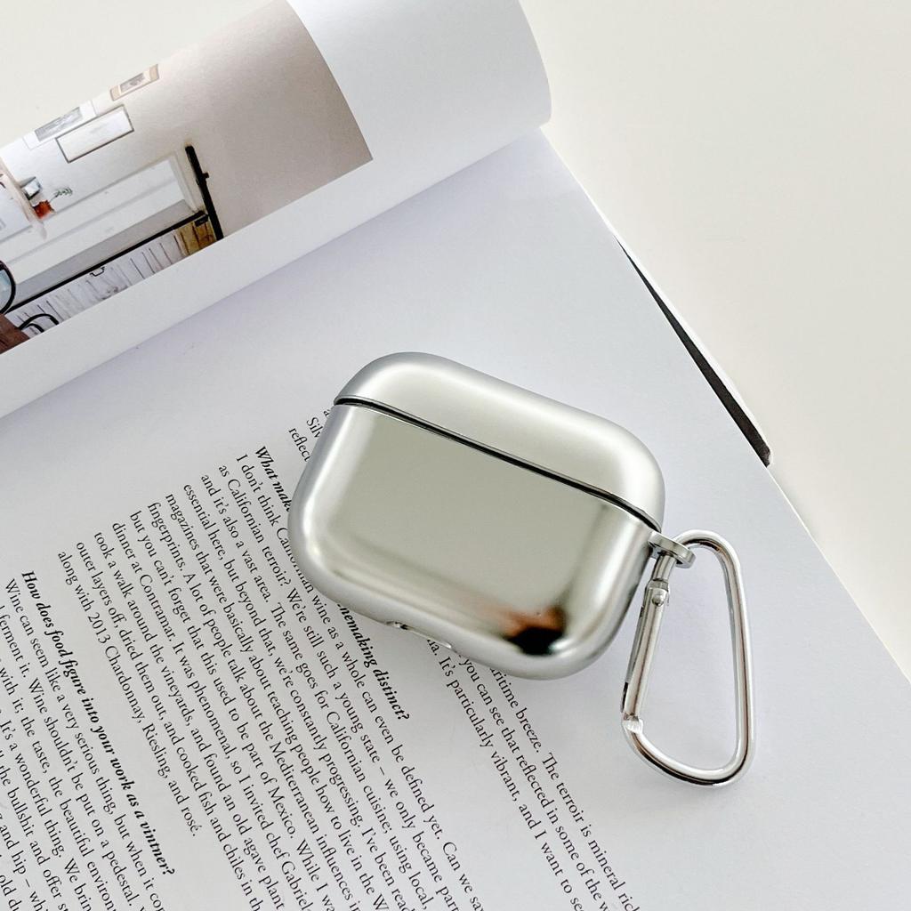 Electroplating glossy silver Apple wireless Bluetooth headset case for AirPods 1/1/generation Pro1