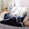 Fashion Genshin Blanket Flannel Four Seasons Quilt Anime Breathable Super Warm Throw Blankets for Bedding Travel Bedding Gifts