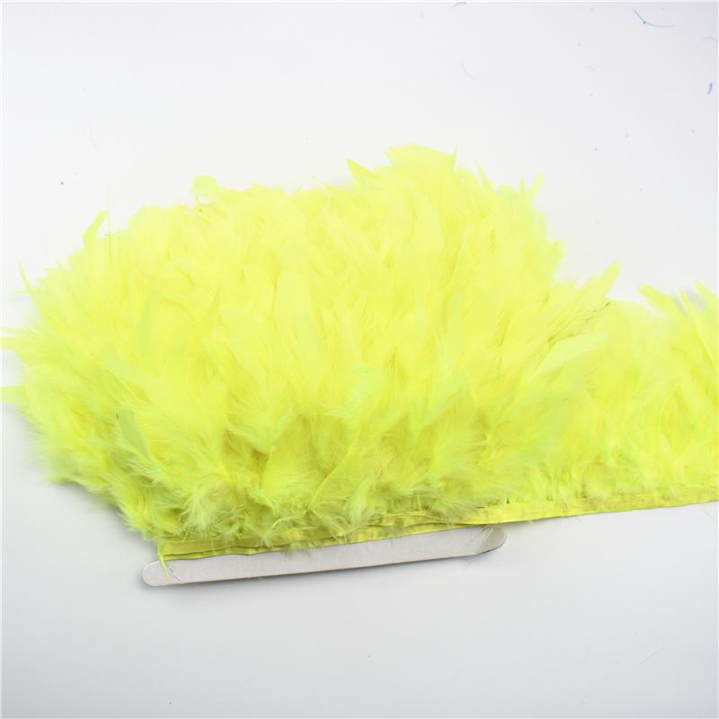 10Meters Turkey Feathers Trim Fringe Ribbon Feather On Tape Flecos Sewing Trimmings Fringe for Clothes Dress Wedding Decoration