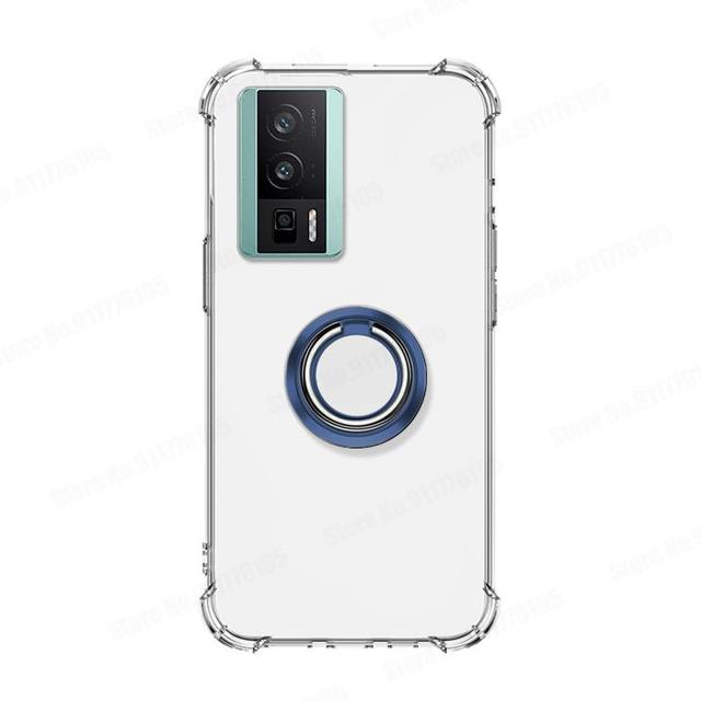Для Xiaomi Redmi K60 Pro K50 K40 K30 K20 Pro Ultra Gaming K50i K40S K30i Кольцо-подставка-держатель Кронштейн Прозрачная задняя панель телефона Мягкий силиконовый чехол