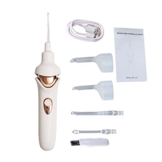 LED Ear Cleaner Kit Electric Ear Wax Remover with 5 Soft Tips Rechargeable Waterproof Safe Ear Cleaning Tool