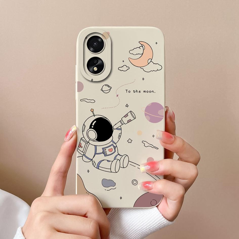 Case For OPPO A2 A38 A58 A78 A79 Realme 11 Pro Plus Cover Cute Pilot Liquid Silicone Shockproof Screen Protector Phone Bumper Matte For OPPO Shell