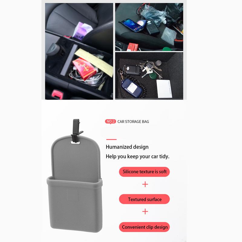 Сумка-органайзер для автомобиля на приборную панель, чехол-бокс-органайзер для автомобиля, износостойкий силикон, держатель для очков и телефона, сумка для мобильного телефона, хранение в автомобиле