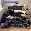 3PCs Granddaughter Love Quotes Design Cover Set, Breathable Fabric, Machine Washable (1 Duvet Cover + 2 Pillowcases) (Without Quilt) yy250911097
