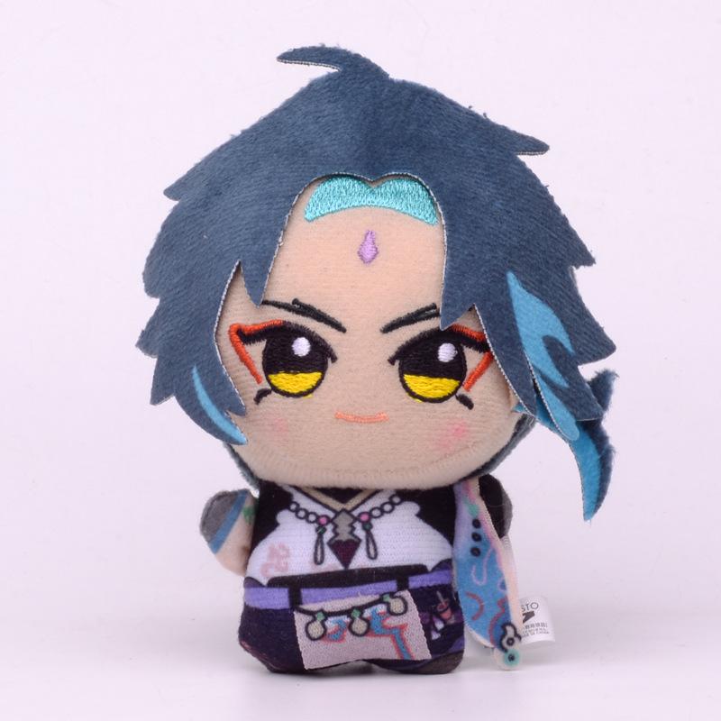 10cm Genshin Impact Tartaglia Zhong Li Yae Miko Venti Xiao Eula Razor Plush Pendant Toy Doll Backpack Accessorie Gift
