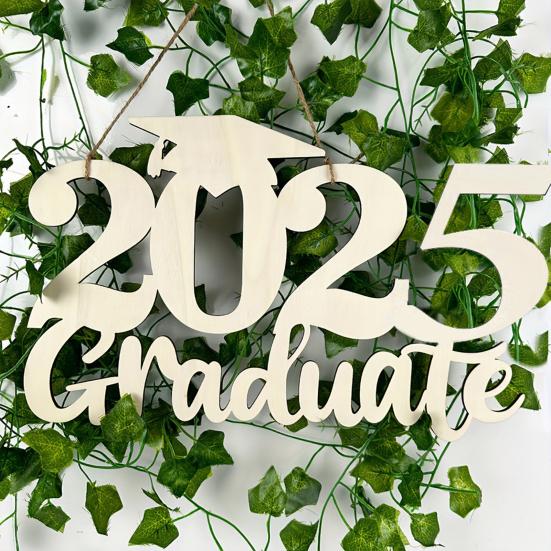 Деревянная табличка для входной двери «Выпускной 2025 года», приветственный знак для выпускного вечера, декор для фотобудки