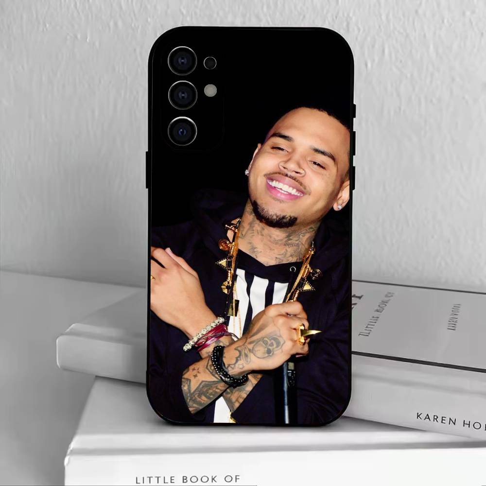 Чехол для телефона C-B-Chris Brown-singer для Samsung S25,S24,S21,S22,S23,S30,Ultra,S20,Plus,Fe,Lite,Note,10,Черный чехол