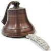 Wall Hanging Dark Copper Ship Bell with Rope Nautical Decoration Rustic Home Decor Gifts