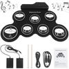 Portable Electronic Digital USB 7 Drum Pads Roll Up Set Silicone Electric Drum Kit with 1 Pair Drumsticks and Sustain Pedal
