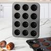 Форма Canele из углеродистой стали с 12 отделениями, форма для кексов с антипригарным покрытием, формы для выпечки кексов, формы для пудинга в духовке