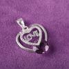 Amethyst Gemstone 925 Sterling Silver Jewelry Zircon Pendant 1.10" Gift For Her CZP-3-7