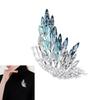 Gradient Crystals Butterfly Brooch Elegant Ombres Designs Secure Pin Clasp for Women Jewelry Accessories