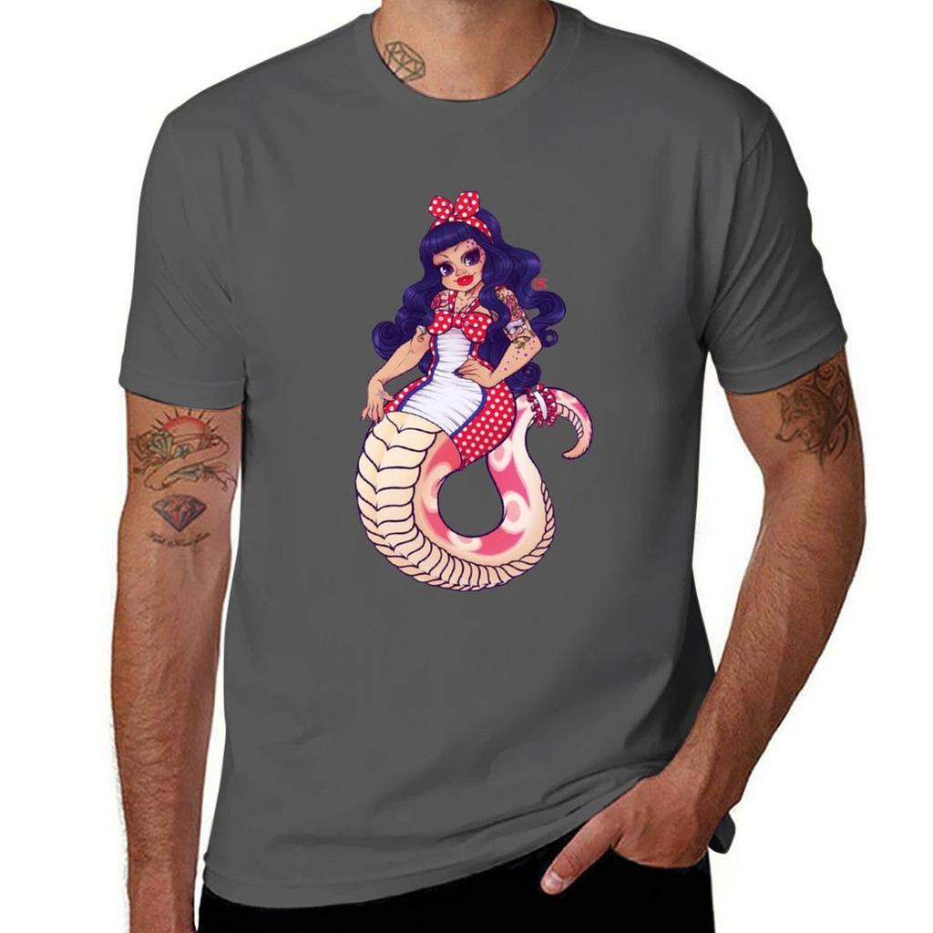 Rockabilly Naga Eliza Tshirt Classic Crew Neck Cotton Tshirt