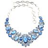 Swiss Blue Quartz Gemstone Friends Silver Jewelry Necklace 16-18''