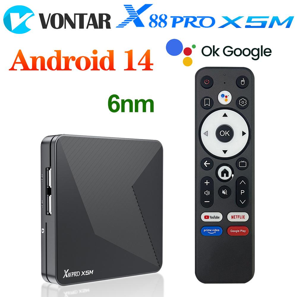 ТВ-бокс X88 Pro X5M Android14 Amlogic S905X5M Поддержка 4K HDR Двойной Wi-Fi BT5.0 Приставка