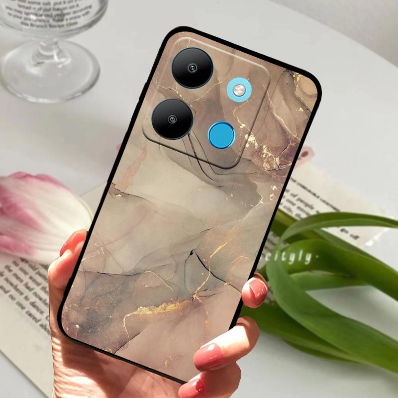 Для Infinix Smart 7 Чехол Роскошный Силиконовый ТПУ Мягкий Телефон Черный Чехол Чехлы Для Infinix Smart7 X6515 Funda Защитный Coque Capa
