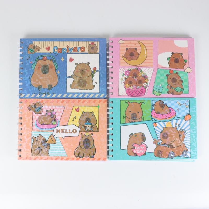 Креативная милая капибара, раскраска с персонажами, детская раскраска, животная тематика, книга для граффити, детский подарок на день рождения