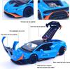 1:24-масштабная литая под давлением модель автомобиля из сплава для Lambo Huracan STO 2021, модель автомобиля с откатным механизмом, игрушечные автомобили со светом и звуком для коллекции для детей и взрослых