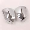 For Hyundai Palisade - Rearview Side Mirror Cover Wing Cap Exterior Door Rear View Case Trim Carbon Fiber Look Silver