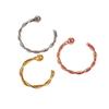 Girls Fake Septum Fake Piercing Copper Twisted Rope Nose Hoop Rings Fake Nose Ring Titanium Ring