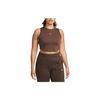 Sportswear Essentials Solid Ribbed Crop Tank Top Women Tops Baroque-Brown FB8280-237
