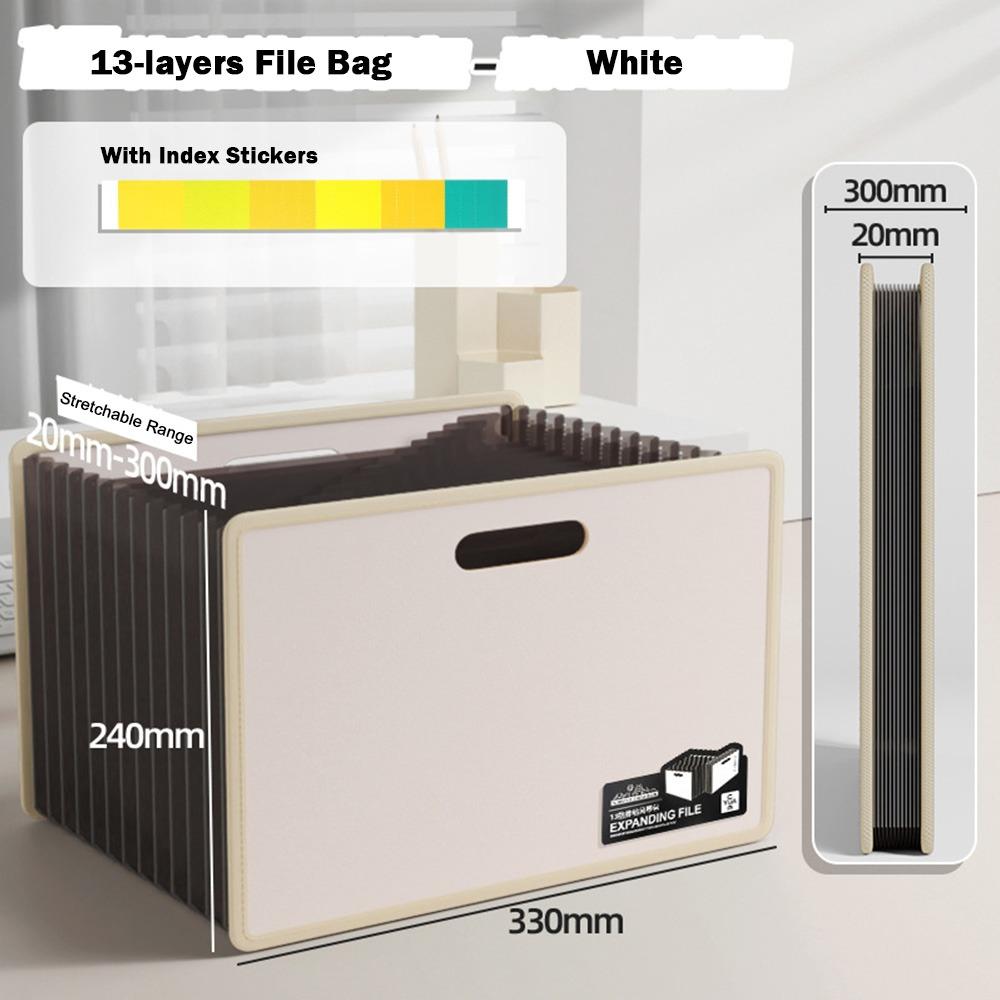 Large Capacity Test Paper Storage Bag Expandable Document Organizer A4 File Folder School Office