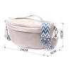Trendy Women's Shoulder Bag In Classic Color Made of Genuine Leather Vintage 22656 White