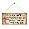 Notice Pendant Hanging Door Hangers Bathroom Accessories Wood Plaques for Home