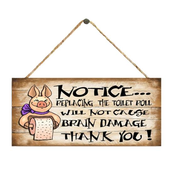 Notice Pendant Hanging Door Hangers Bathroom Accessories Wood Plaques for Home
