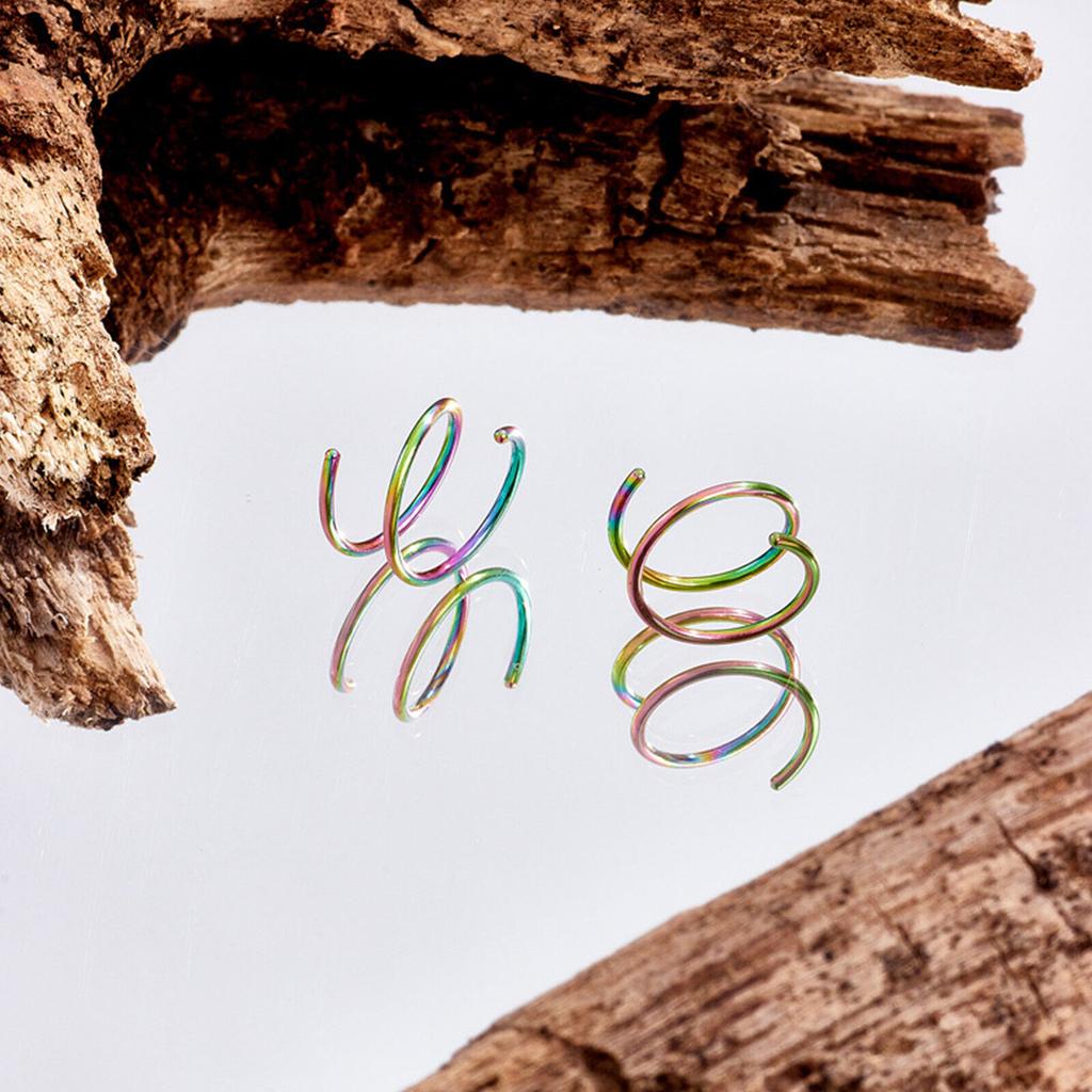 Двойное кольцо-обруч для носа для пирсинга, обруч для носа, кольцо для носа для женщин, спираль