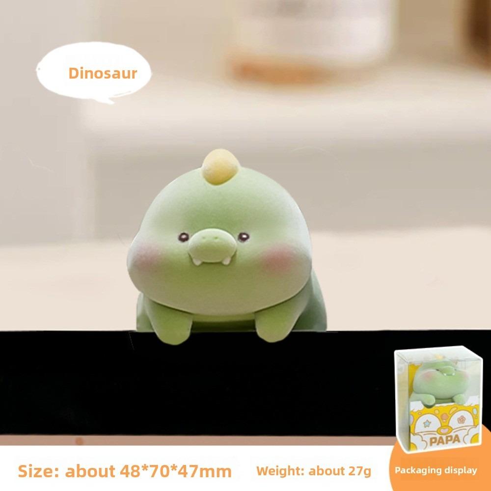 Flocking Computer Monitor Topper Panda Dog Pig Center Console Doll  Desk Decoration