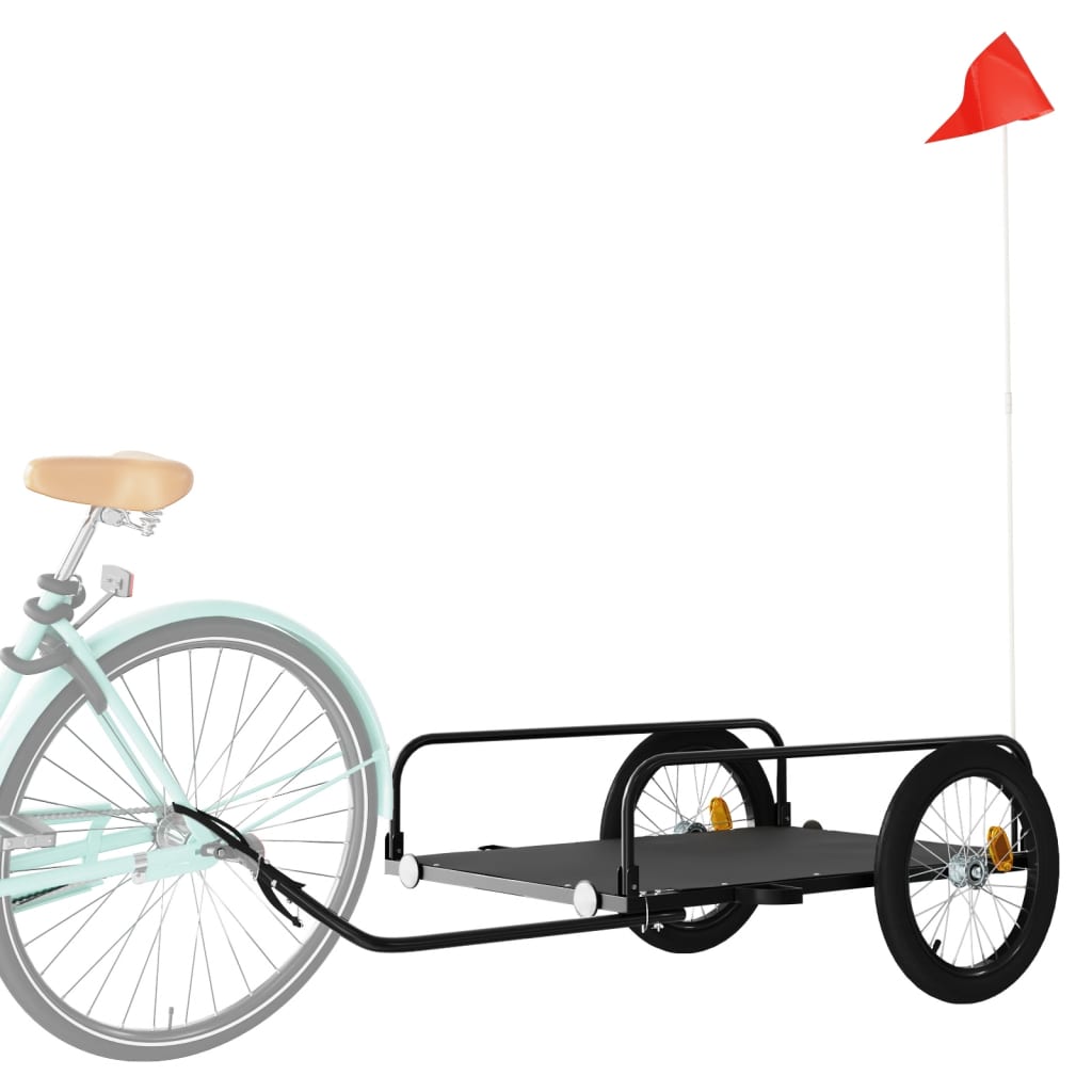 Bicycle Trailer Black 135 x 70 x 37 cm Iron