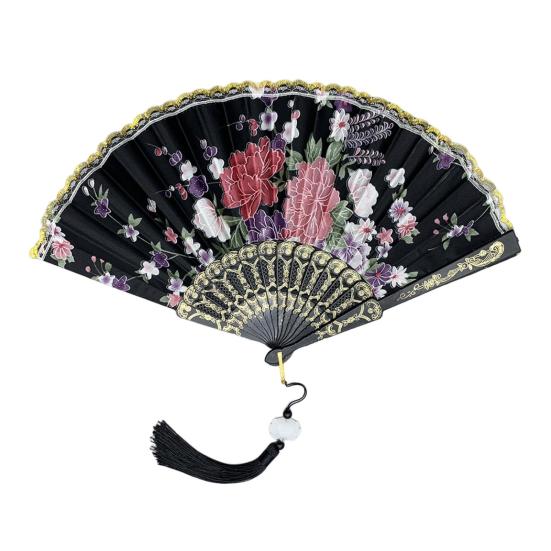 Складной веер в китайском стиле с кисточками, переносной летний вентилятор для охлаждения, украшение для танцевальных представлений, реквизит для костюмов для вечеринок