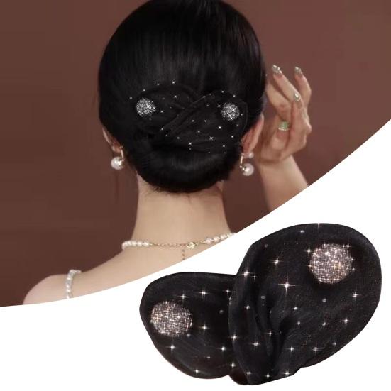 Hair Bun Maker Flower Fishtail Rhinestone Feather Hair Curler Deft Bun Twister Long Hair Fast Snap Roll Tool Women Hair Styling Accessories