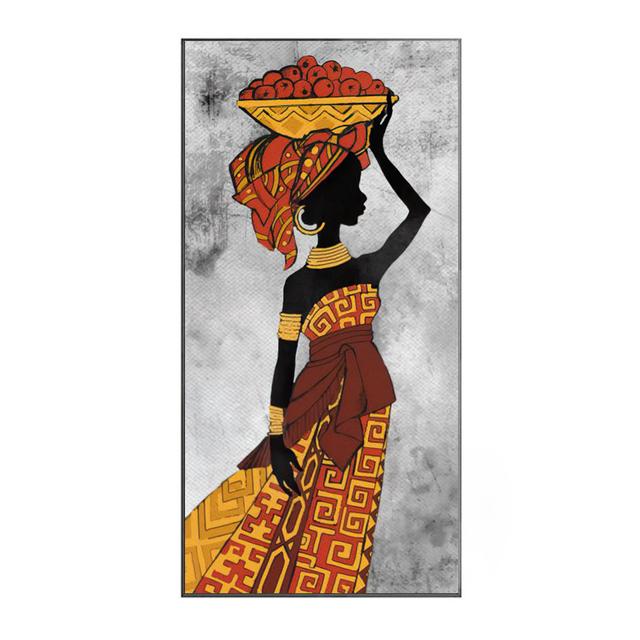 Знаменитое африканское женское платье, силуэт, стиль, настенный художественный постер, украшение для дома, холст, картина, печать изображений