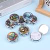 1Pc Leaf Dragonfly Round Pill Box 3 Compartment Mini Decorative Pocket Purse Portable Travel Medicine Tablet Vitamin Holder Orga