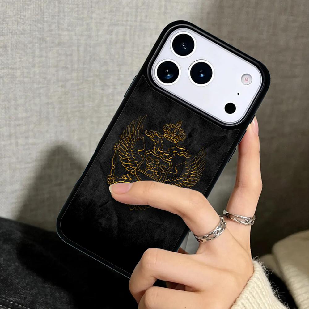 Чехол Case для iPhone 17 Air 16 Pro Max 15 Plus 11 13 Mini 14 12 Задняя крышка телефона Флаг Черногории
