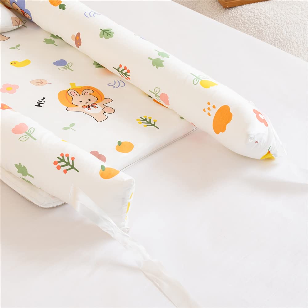 Кроватка для новорожденного Luddy с подушкой, складная, переносная, переносная, детский подарок, дышащая, моющаяся, месяцы, мини-кровать-в-кровати для совместного сна от 0 до 24 лет, размер 2665 см