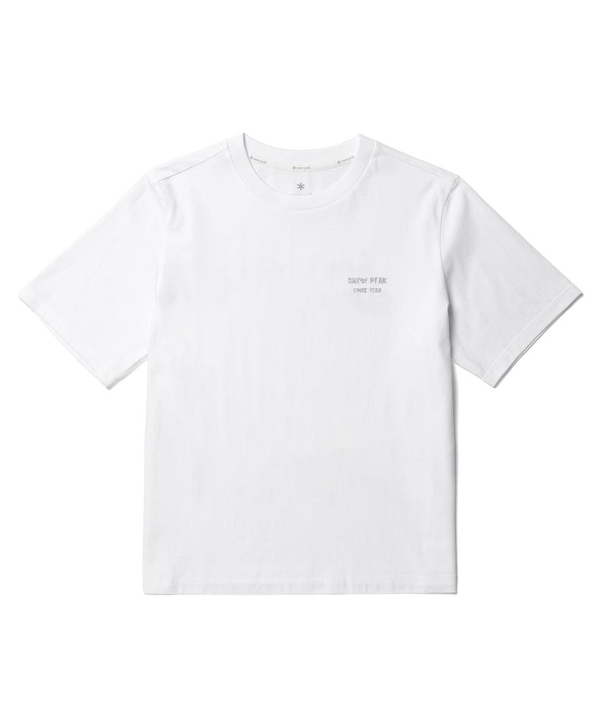 SNOWPEAK APPAREL Хлопковая женская футболка с коротким рукавом и надписью (S26Mwfts65) белый