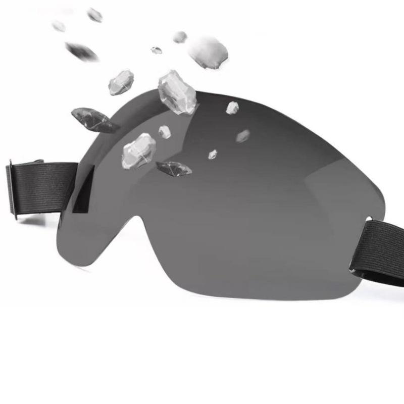 New Lei Feng hat with large lenses for men and women, transparent anti-fog lenses, wind and sand splash protection, integrated eye mask goggles